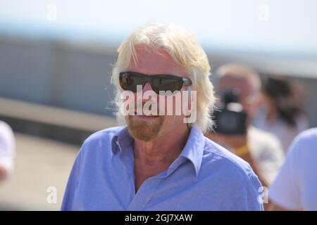 2013-06-02, Kaunas, Lietuva. Sir Richard Charles Nicholas Branson, founder and chairman of the Virgin Group during his visit to Kruonis Pumped Storage Hydroelectric Plant.  Sir Richard  Branson  was a Keynote Speaker for 2013 leadership event Forum one. Forum one is the International forum on personal, professional and business leadership.   Stock Photo