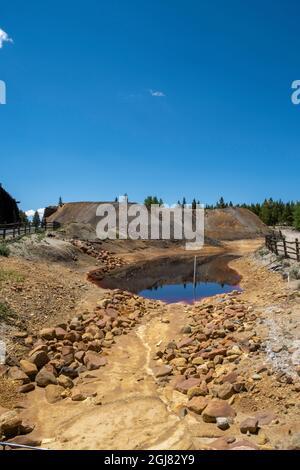 Mineral Belt Trail through the historic mining district of Leadville active at the turn of the century, Colorado, USA. Stock Photo