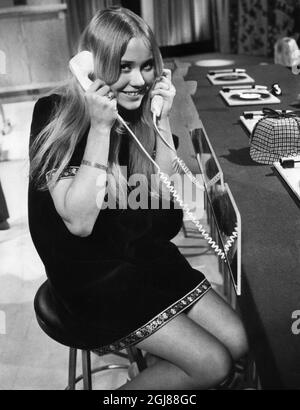 File about 1968. Agnetha Faltskog, a young singer from Jonkoping, Sweden. Agneta was successful at an early age as singer/ songwriter. Later she became a member of pop group Abba. Foto: Jan Forssander / Stenbergs bilder / SCANPIX / code 206  Stock Photo