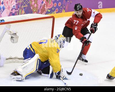 SOCHI 2014-02-23 Canada's captain Sidney CROSBY during the warm up