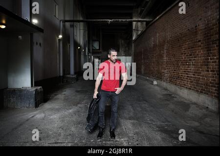 STOCKHOLM 2014-08-21* For your Files* Swedish actor Ola Rapace is seen pocsing for the photographer in Stockholm, Sweden, August 21, 2014. Foto: Anna-Karin Nilsson/ EXP / TT / kod 7141 ** OUT SWEDEN OUT**  Stock Photo