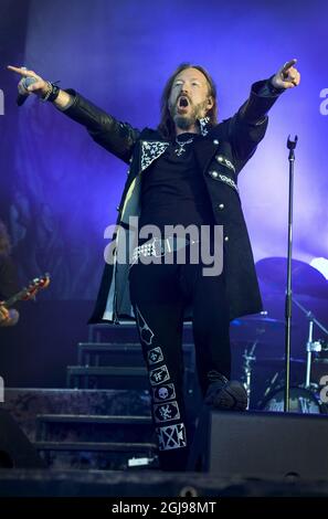 NORJE 20150604 Swedish heavy metal band Hammerfall performs during the Sweden Rock Festival in Norje near Solvesborg in Sourhtern Sweden on June 04, 2015. Poto: Claudio Bresciani / TT / code 10090  Stock Photo