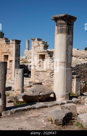 Cyprus, Limassol, aka Lemesos. Kourion, ancient ruins of the Sanctuary of Apollo Hylates, aka Apollon Hylatis. Stock Photo