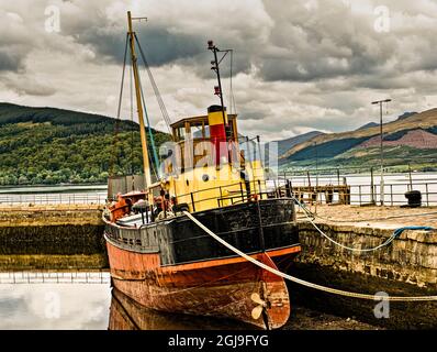 Scotland, Puffer, Boat, moored Stock Photo