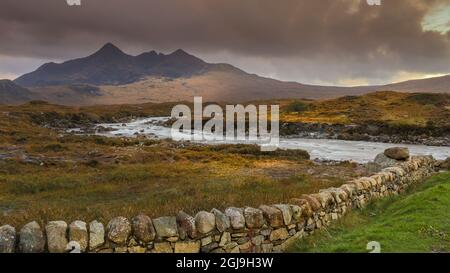 Enchanted Waters of Sligachan Old Bridge. Isle of Skye. Scotland. Stock Photo