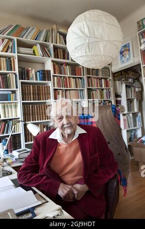 STOCKHOLM 2012-04-19 Lennart Hellsing, Swedish childrens book author, has died 96 years of age November 25, 2015. Foto: Lars Pehrson / SvD / SCANPIX / Kod 30152 ** OUT SWEDEN  Stock Photo