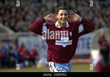 Malmo's Zlatan Ibrahimovic celebrates Stock Photo