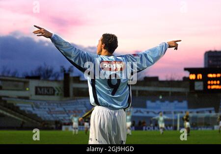 Malmo's Zlatan Ibrahimovic celebrates Stock Photo