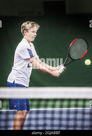 STOCKHOLM 2016-10-11 Leo Borg is playing the role of the young Bjorn Borg  in the movie Borg. Thirteen year old Leo is the son of Bjorn Borg and  also a talented tennis