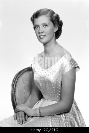 ARKIV 1952 Princess Birgitta of Sweden in gala dress Foto: TT / kod 1901 Stock Photo
