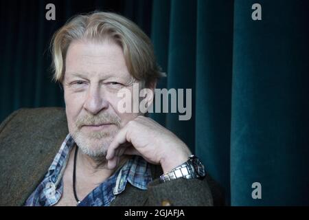 STOCKHOLM 20151214 Swedish actor Rolf Lassgard from the movie ' A man named Ove'. The film has been nominated for three Oscars Foto: Jessica Gow / TT / Kod 10070  Stock Photo