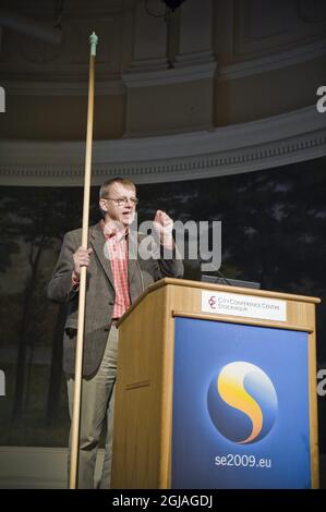 ** Swedish Professor Hans Rosling is dead at 68 ** Stockholm 2009-09-13: Hans Rosling Professor of International Health at Karolinska Institutet speaker at the Conference on the Future EU Cooperation in the Youth Field. Foto: Marc Femenia / SCANPIX / kod 10570  Stock Photo