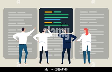 Regression software testing to ensure that previously developed and tested software still performs after a change Stock Vector