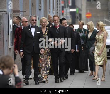 STOCKHOLM 2017-06-15 Polar Music Prize Sting and wife Trudie Styler arriving at the Polar Music Prize Awards at Konserthuset in Stockholm, Sweden, June 15, 2017. Photo: Anders Wiklund / TT / kod 10040  Stock Photo