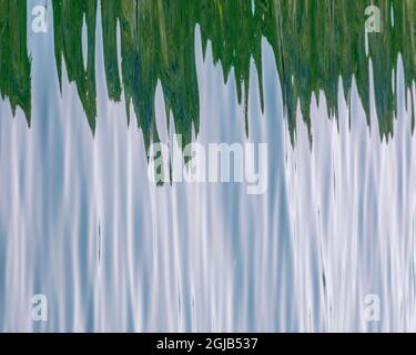 USA, Alaska. Abstract of water reflections in Gulf of Alaska. Credit as: Don Paulson / Jaynes Gallery / DanitaDelimont.com Stock Photo