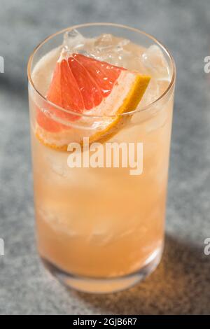 Boozy Refreshing Gin Radler Cocktail with Grapefruit Stock Photo