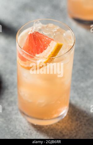 Boozy Refreshing Gin Radler Cocktail with Grapefruit Stock Photo
