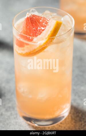 Boozy Refreshing Gin Radler Cocktail with Grapefruit Stock Photo