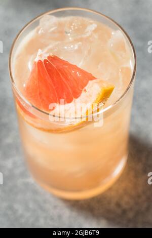 Boozy Refreshing Gin Radler Cocktail with Grapefruit Stock Photo