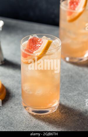 Boozy Refreshing Gin Radler Cocktail with Grapefruit Stock Photo