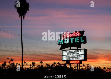 Vintage motel sign, Mesa, Arizona Stock Photo