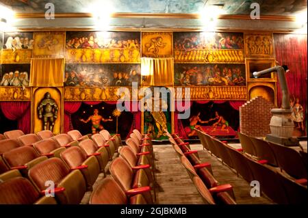 USA, California, Death Valley Junction, Amargosa Opera House interior Stock Photo