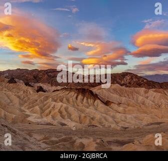 Dramatic Sunrise Clouds Over Zabriskie Point At Sunrise In Death Valley ...