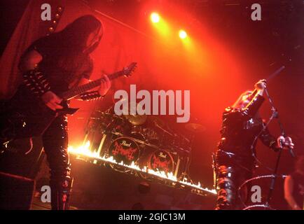 Maniac, vocalist with band Mayhem, playing at the Rockefeller in Oslo Stock Photo