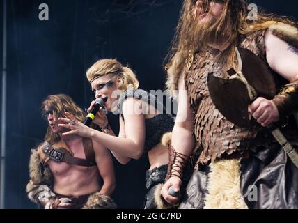 Sweden Rock Festival 2019. Ylva Eriksson, Brothers of Metal. 2019-06-08 (c) NILSSON RICKARD / Aftonbladet / TT * * * EXPRESSEN OUT * * * AFTONBLADET / 85703  Stock Photo