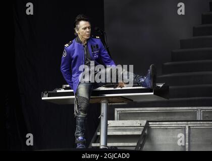 Styx, Lawrence Gowan, performing live on stage at Sweden Rock Festival 2019-06-08. (c) Helena Larsson / TT / kod 2727 Stock Photo
