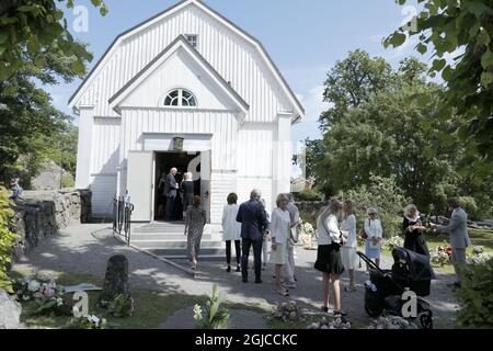 Funeral of Anki Wallenberg in Dalaro church, Stockholm, Sweden 19 July 2019 Anki Wallenberg died in a sailing accident on the lake Geneva. She resided in London and was a close friend to the Swedish Royal Family. (c) Patrik Osterberg / TT / kod 2857  Stock Photo