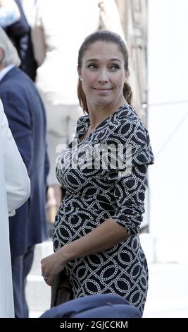 Louise Thott (formerly Gottlieb, Princess Madeleine's best friend) Funeral of Anki Wallenberg in Dalaro church, Stockholm, Sweden 19 July 2019 Anki Wallenberg died in a sailing accident on the lake Geneva. She resided in London and was a close friend to the Swedish Royal Family. (c) Patrik Osterberg / TT / kod 2857  Stock Photo