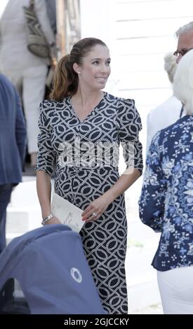 Louise Thott (formerly Gottlieb, Princess Madeleine's best friend) Funeral of Anki Wallenberg in Dalaro church, Stockholm, Sweden 19 July 2019 Anki Wallenberg died in a sailing accident on the lake Geneva. She resided in London and was a close friend to the Swedish Royal Family. (c) Patrik Osterberg / TT / kod 2857  Stock Photo