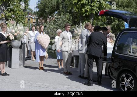 Funeral of Anki Wallenberg in Dalaro church, Stockholm, Sweden 19 July 2019 Anki Wallenberg died in a sailing accident on the lake Geneva. She resided in London and was a close friend to the Swedish Royal Family. (c) Patrik Ã–sterberg / TT / kod 2857  Stock Photo