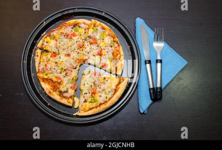 Sill life with pizza Stock Photo