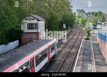 Train at Llandrindod Wells Station, Llandrindod Wells, Powys, Wales Stock Photo