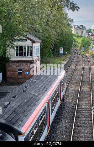 Train at Llandrindod Wells Station, Llandrindod Wells, Powys, Wales Stock Photo