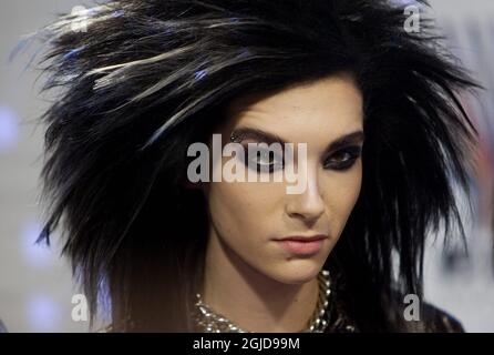 Tokio Hotel singer Bill Kaulitz arriving for the MTV European Music Awards 2007, at Olympic Halle in Munich, Germany. Stock Photo