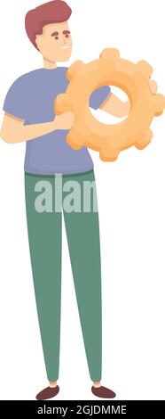 Target realization icon cartoon vector. Business launch. Self ...