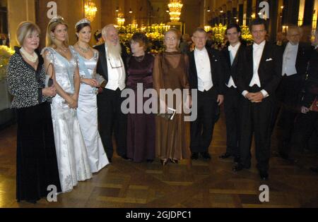 ARCHIVE Queen Silvia's brother Walther Ludwig Sommerlath is dead. He died at Karolinska University Hospital in Huddinge on October 23 after a period of illness. ORIGINAL CAPTION: Ingrid Sommerlath, Princess Madeleine, Crown Princess Victoria, Economy Prize winner Robert J Aumann and wife, Economy Prize winner Thomas C Schelling and wife Alice Coleman Schelling, Prince Carl Philip, Walther L Sommerlath and Medicine Laureate J. Robin Warren pictured in the Gallery of the Prince after the dinner at the Nobel banquet in the City Hall in Stockholm November 10, 2005. Photo Johan Nilsson / TT Code 5 Stock Photo