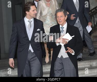 ARCHIVE Queen Silvia's brother Walther Ludwig Sommerlath is dead. He died at Karolinska University Hospital in Huddinge on October 23 after a period of illness. ORIGINAL CAPTION: Walther L. Sommerlath, Patrick Sommerlath Prince Oscars christening, Royal Chapel, Royal Palace, Stockholm, 2016-05-27 Photo: Karin Tornblom / IBL / TT code 2377  Stock Photo