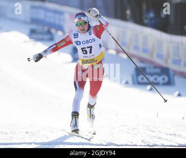 Therese Johaug of Norway competes during the women's cross-country ...