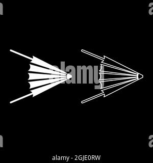 Air blower fire bellow forge icon white color vector illustration flat style simple image set Stock Vector