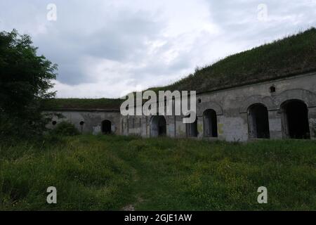 Piatnica, Poland - July 17, 2021: Fort I - Twierdza Lomza. This fort was built from 1887 to 1889 and modernised in the period 1901-1909. Stock Photo
