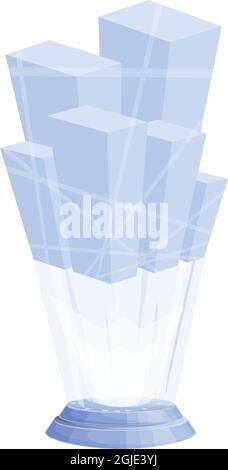 Hologram projection icon cartoon vector. Digital future. Artificial reality Stock Vector