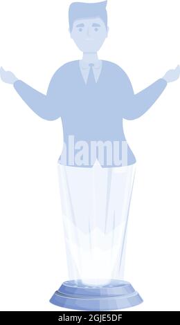 Communication hologram icon cartoon vector. Digital network. Virtual data Stock Vector