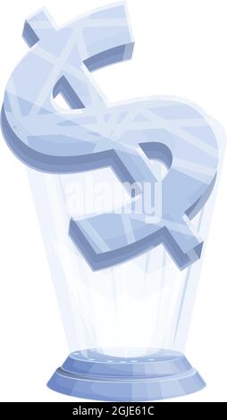 Money hologram icon cartoon vector. Online bank. Digital projector Stock Vector