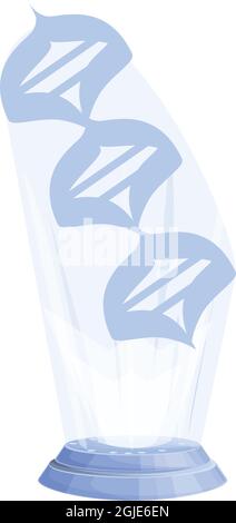 Dna hologram icon cartoon vector. Technology medicine. Digital biology Stock Vector