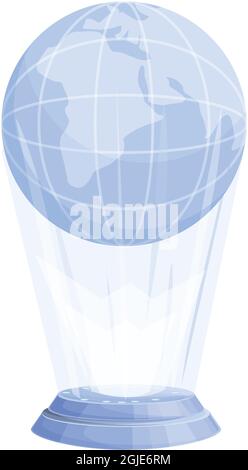 Globe hologram icon cartoon vector. Digital world. Virtual technology Stock Vector