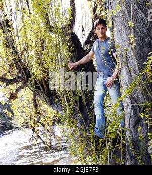 Ex Aha -group member Morten Harket poses for the photographer in Oslo, Norway. Morten Harkett is promoting his newly released album. Stock Photo